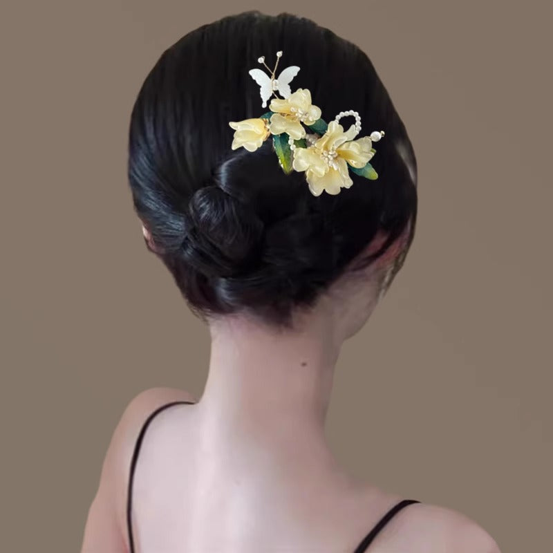 Ancient Style Flower Insert Comb | Chinese Style Hairpin Ornament