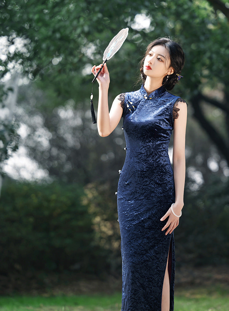 Improved Slim Fit Qipao – Elegant Daily Wear Dress