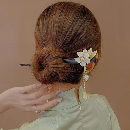 Retro Elegant Hairpin | Women Ancient Style Hanfu Magnolia Hair Accessory