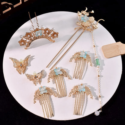 Elegant Ancient Costume Perm Flower Hairpin Hanfu Tang Style Hair Accessory