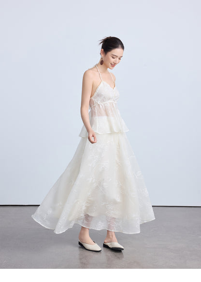 Chic Summer Lace Half Skirt for Women, Elegant and Puffy