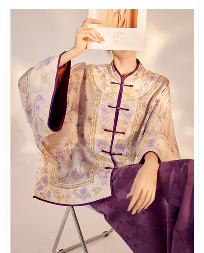 Early Autumn Silk Embroidered Retro Loose Chinese Style Jacket