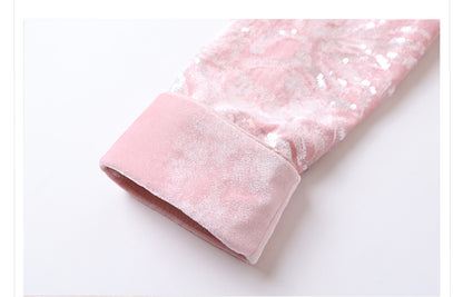 New Chinese Satin Floral Sequin Button Light Luxury Loose Coat
