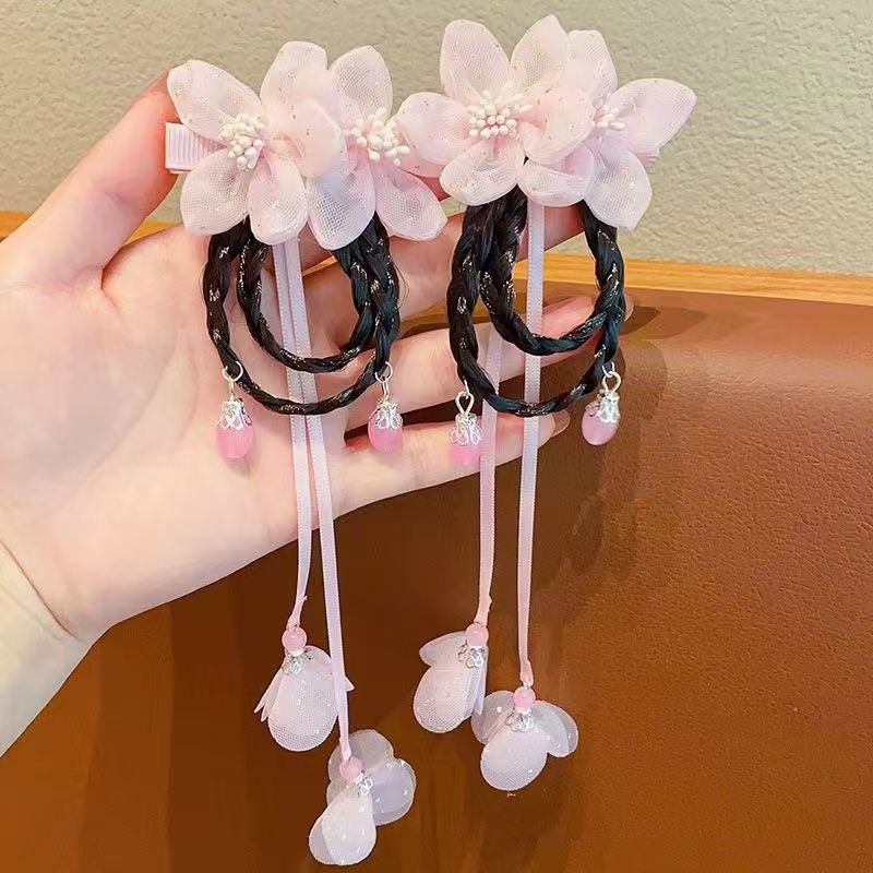 Children's Hair Clips Chinese Style Braid Tassel Hanfu Hair Accessories