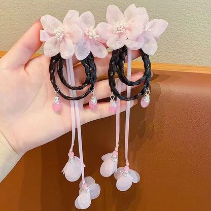 Children's Hair Clips Chinese Style Braid Tassel Hanfu Hair Accessories