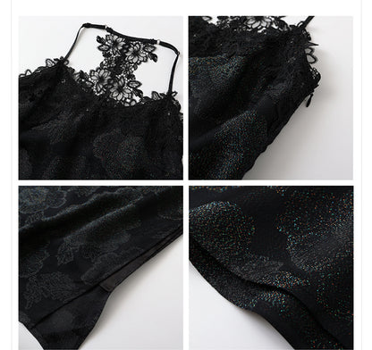 Velvet Burnout Jacket & Printed Cardigan Dress Set for Autumn