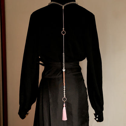 Ancient Costume Hanfu Necklace | Elegant Horse Face Skirt Fresh Jewelry Accessory