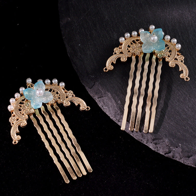 Elegant Ancient Costume Perm Flower Hairpin Hanfu Tang Style Hair Accessory