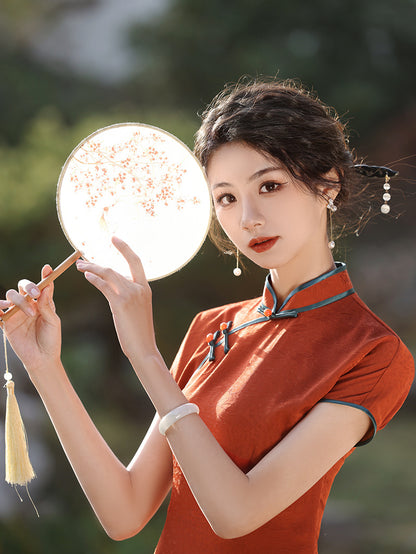 Improved Chinese Style Qipao – Slim Fit High-End Dress