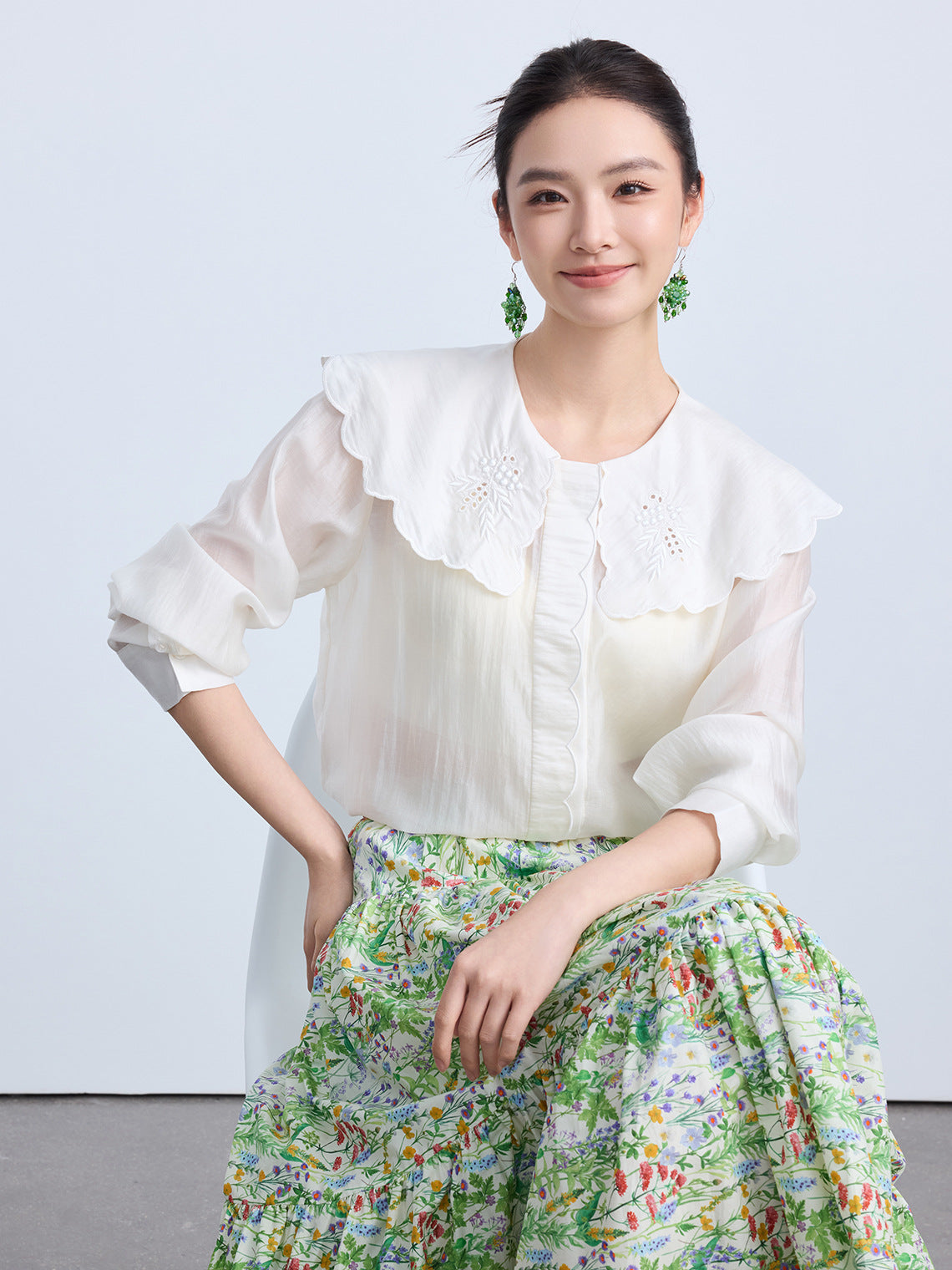 Elegant Loose Fit Chinese Style Summer Top