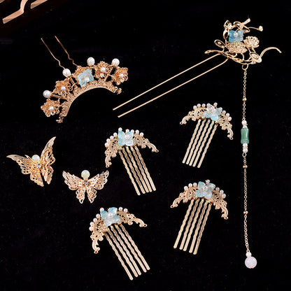 Elegant Ancient Costume Perm Flower Hairpin Hanfu Tang Style Hair Accessory