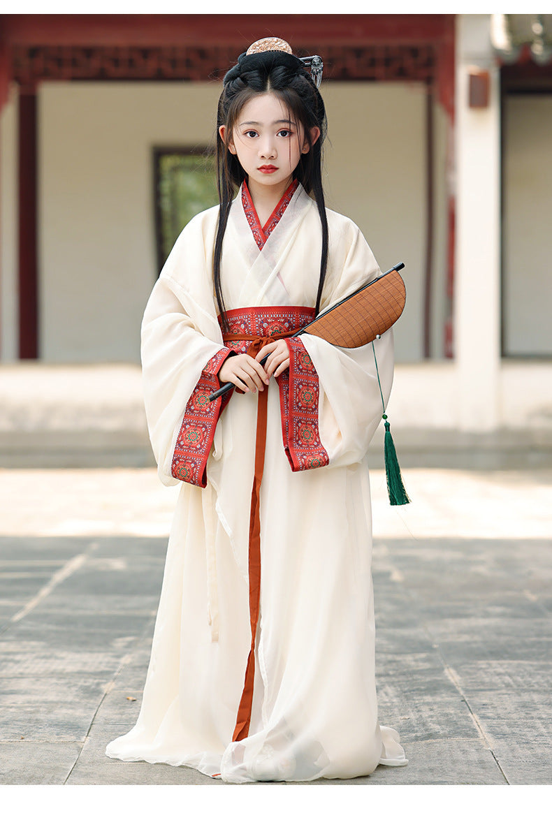 Girls’ Summer Hanfu | Wei Jin Style Daily Warring States Robe Fairy Dress