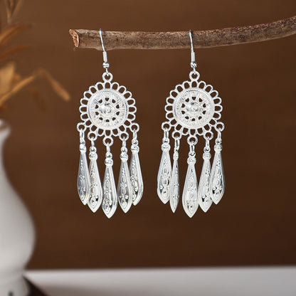 Ancient Style Ethnic Earrings | Elegant Miao Jewelry for Women