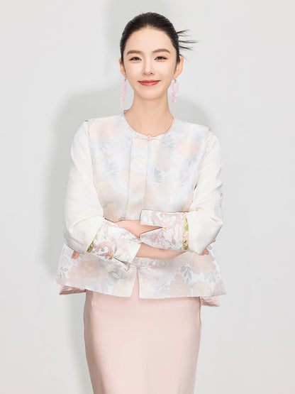 Light National Style Jacquard Vest Chinese Style