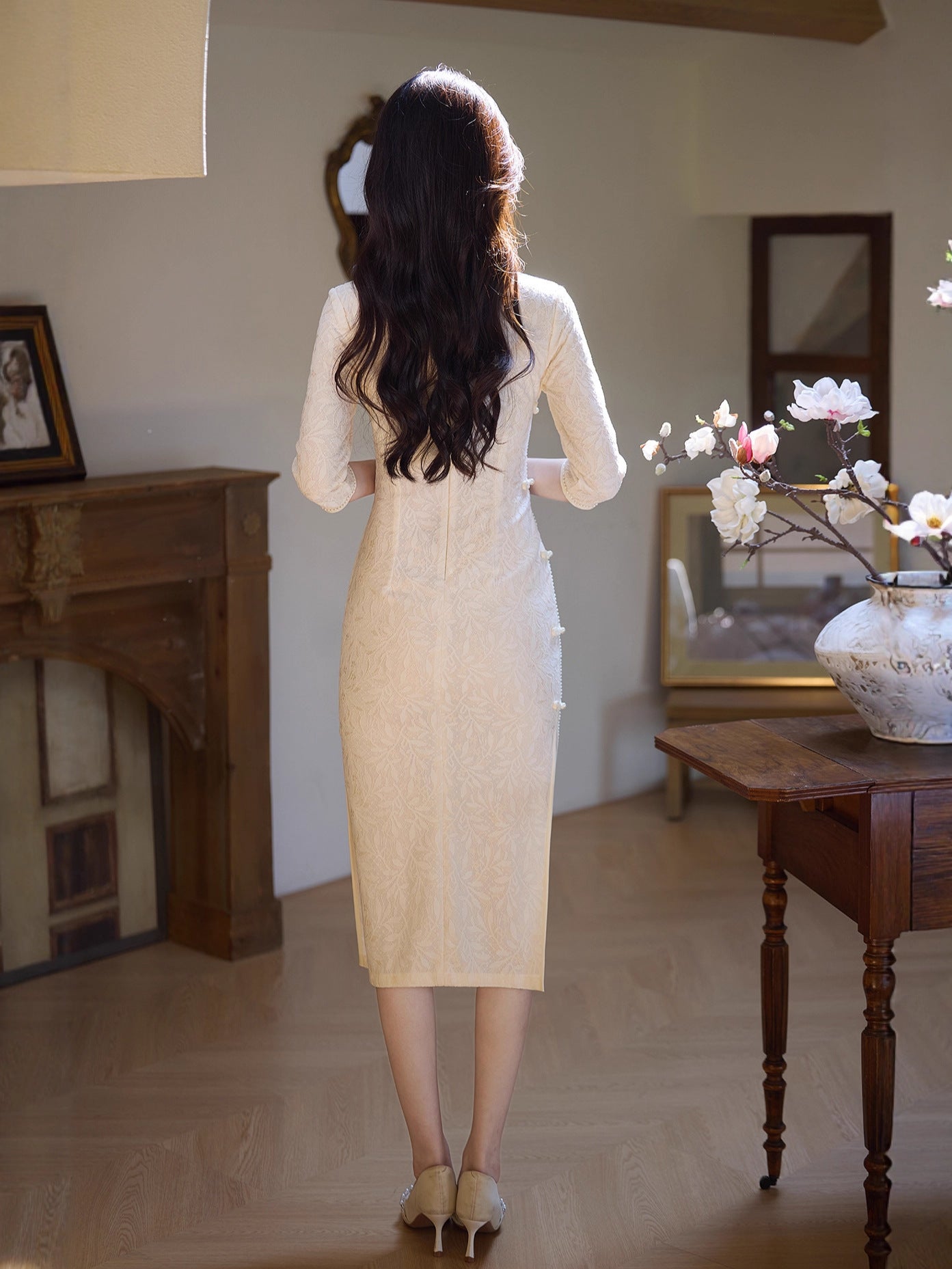 New Chinese Style Qipao – Improved Elegant Daily Engagement Dress