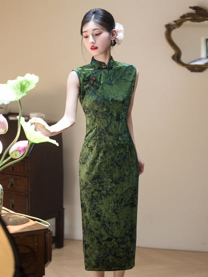 New Chinese Style Qipao – Classy Vintage Green Dress