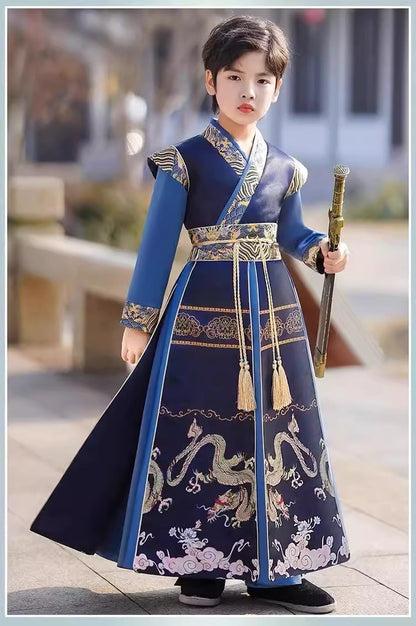 Boys’ Spring Autumn Hanfu | Ancient Style Handsome Tang Suit Costume