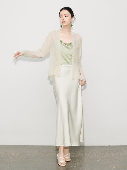 Elegant Sunscreen Georgette Top