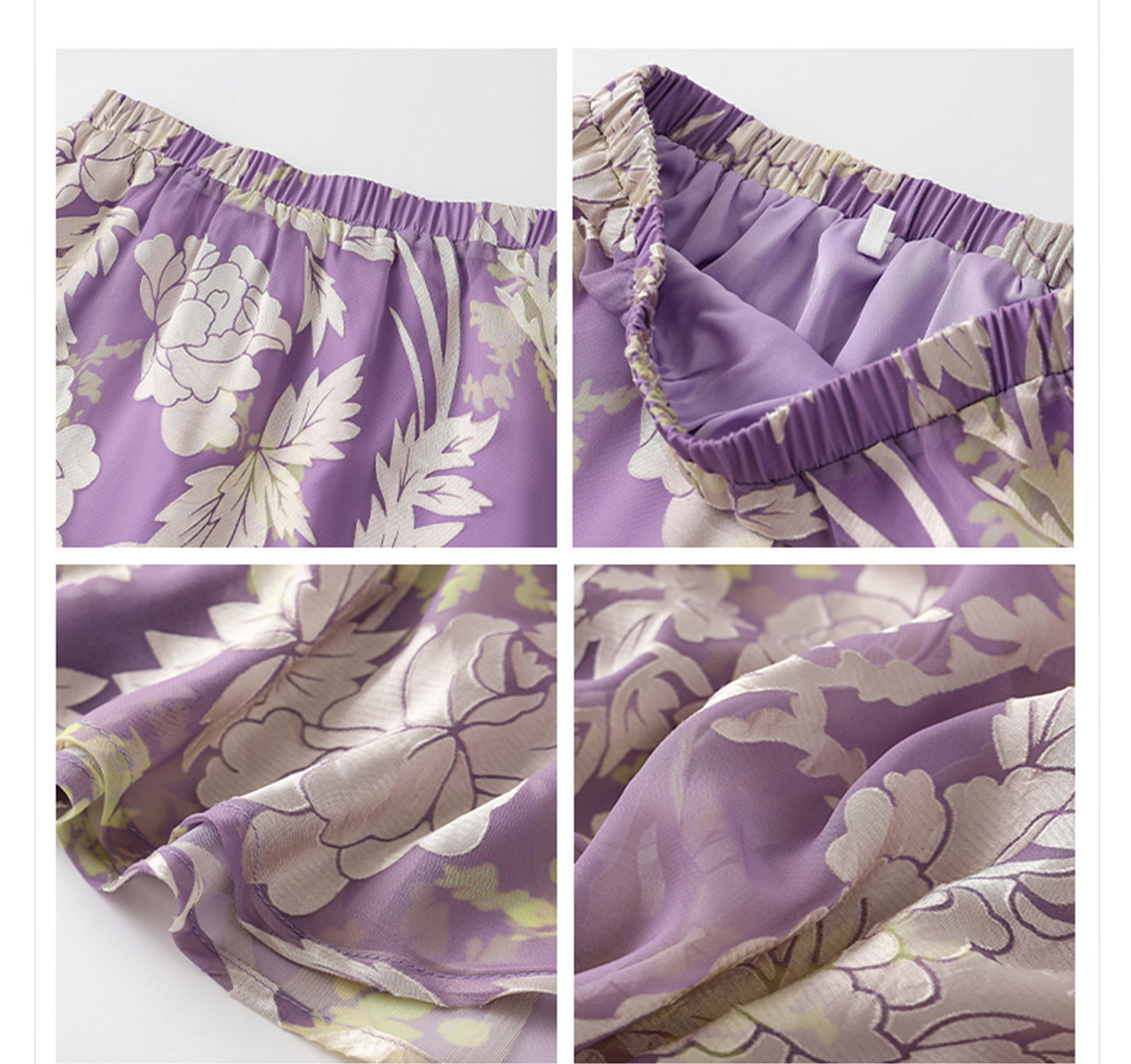 New Chinese Embroidered Feather Sleeve Patchwork Top & Skirt Set