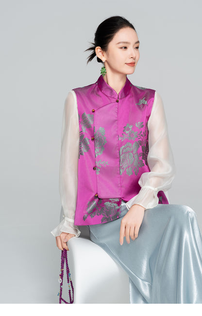 Stylish Jacquard Sleeveless Vest