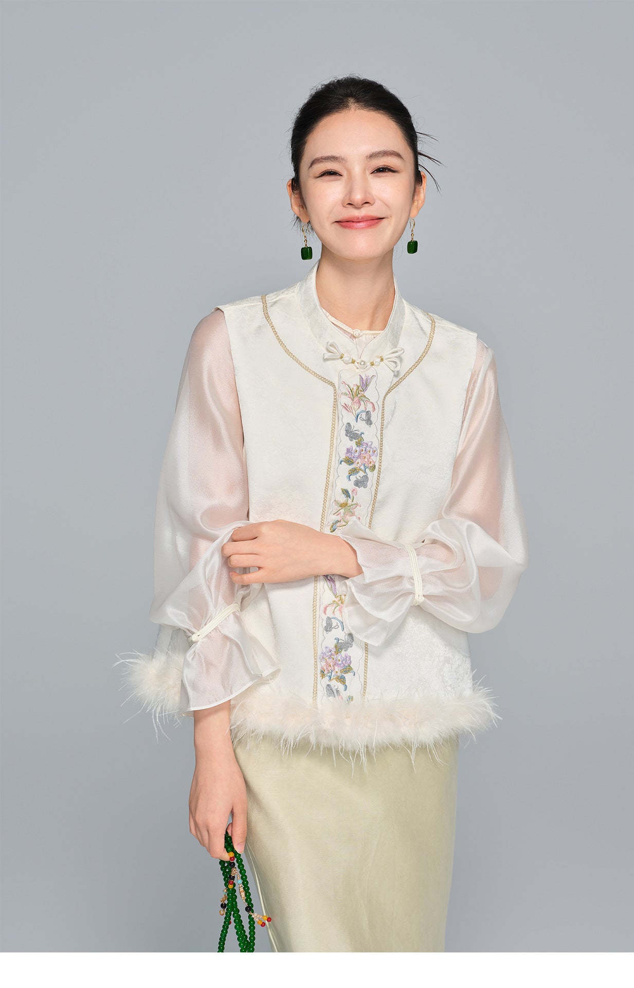 Stylish Embroidered Women's Vest