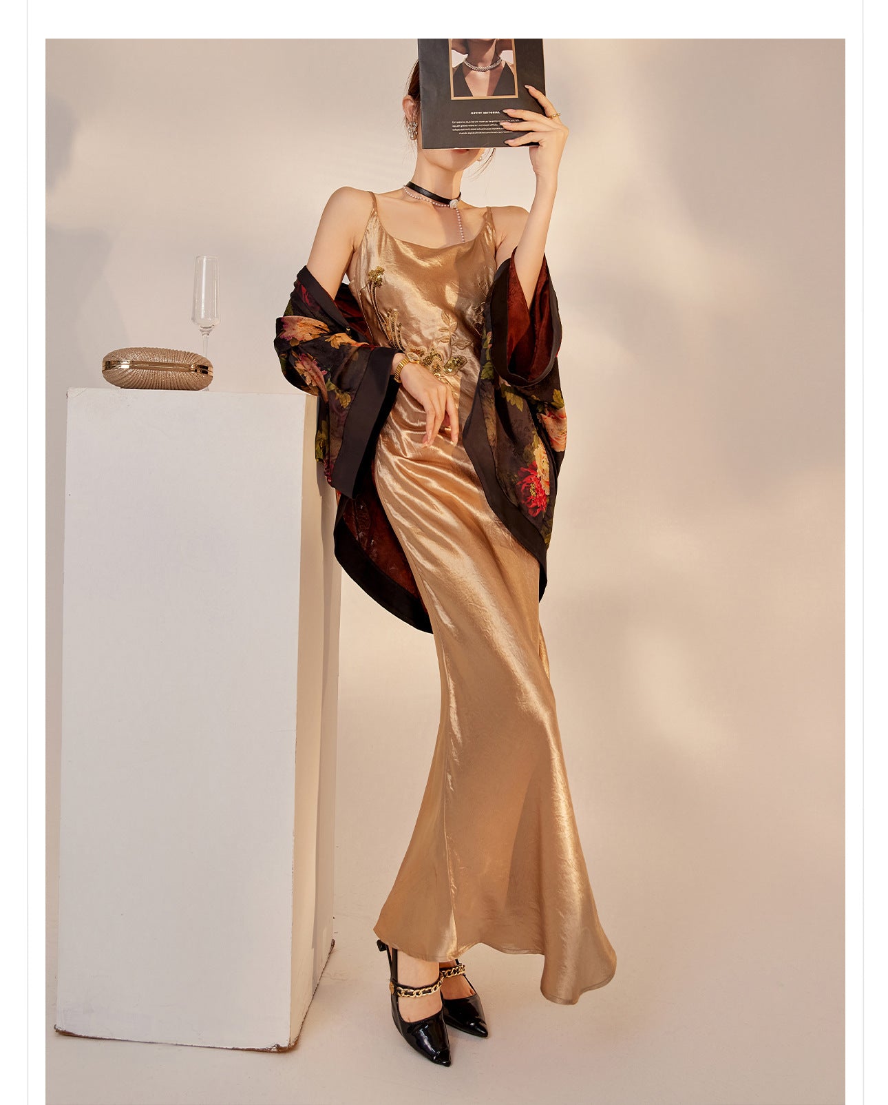 Elegant National Style Sequin Strap Dress | High-End Acetate Bodycon