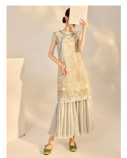 High-End Summer Dress for Women |New Chinese Style Embroidered Long Dress