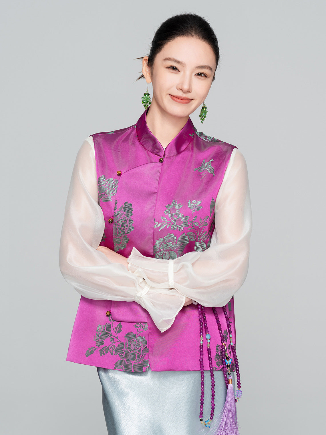 Stylish Jacquard Sleeveless Vest