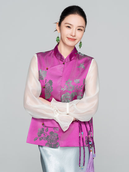 Stylish Jacquard Sleeveless Vest