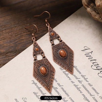 Vintage Boho Tassel Earrings — Niche Chinese Ethnic Long Drop Earrings