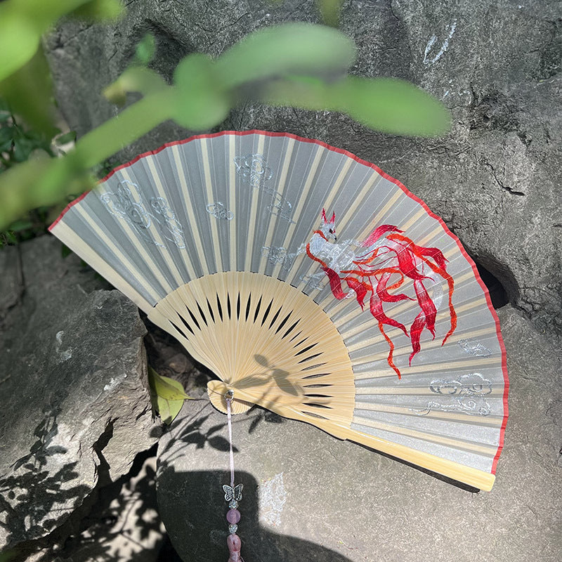 Handmade Suzhou Embroidery Folding Fan — Chinese Style Craft Gift
