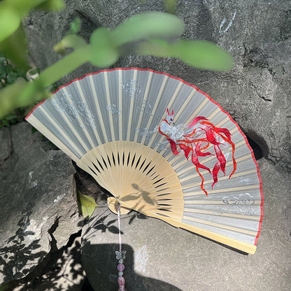 Handmade Suzhou Embroidery Folding Fan — Chinese Style Craft Gift