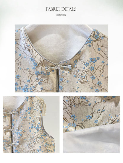 High-End Chinese Fashion Jacquard Vest Top