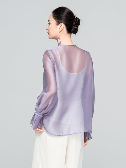 High-End Lightweight Bell Sleeve Top for Women