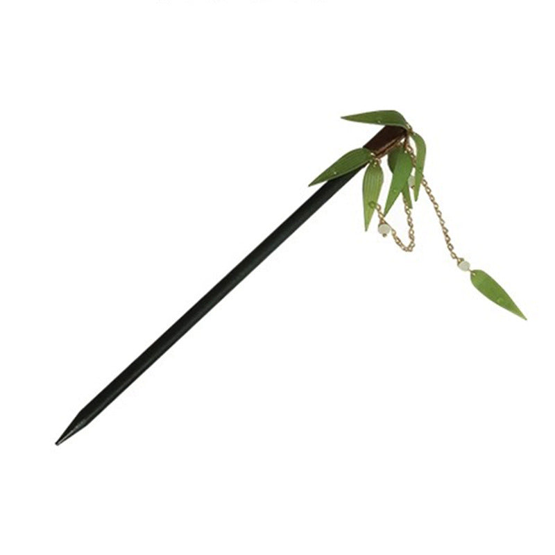 Bamboo Leaf Hairpin | New Chinese Style Tassel Hair Accessory for Women