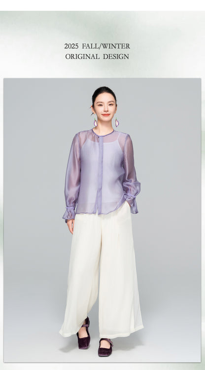 High-End Lightweight Bell Sleeve Top for Women