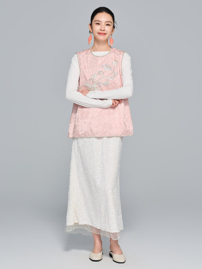 Stylish Heavy Embroidery Vest for Women