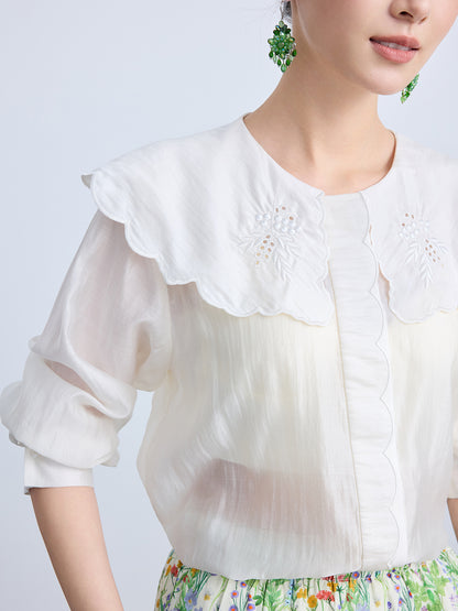 Elegant Loose Fit Chinese Style Summer Top