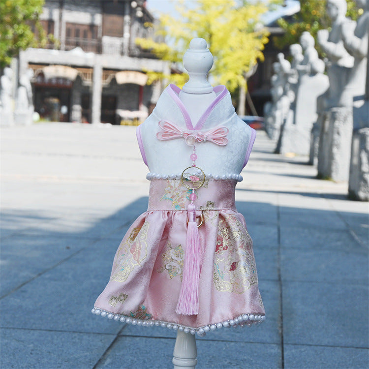 Pet Princess Tang Suit Chinese Style Cheongsam for Cats and Dogs