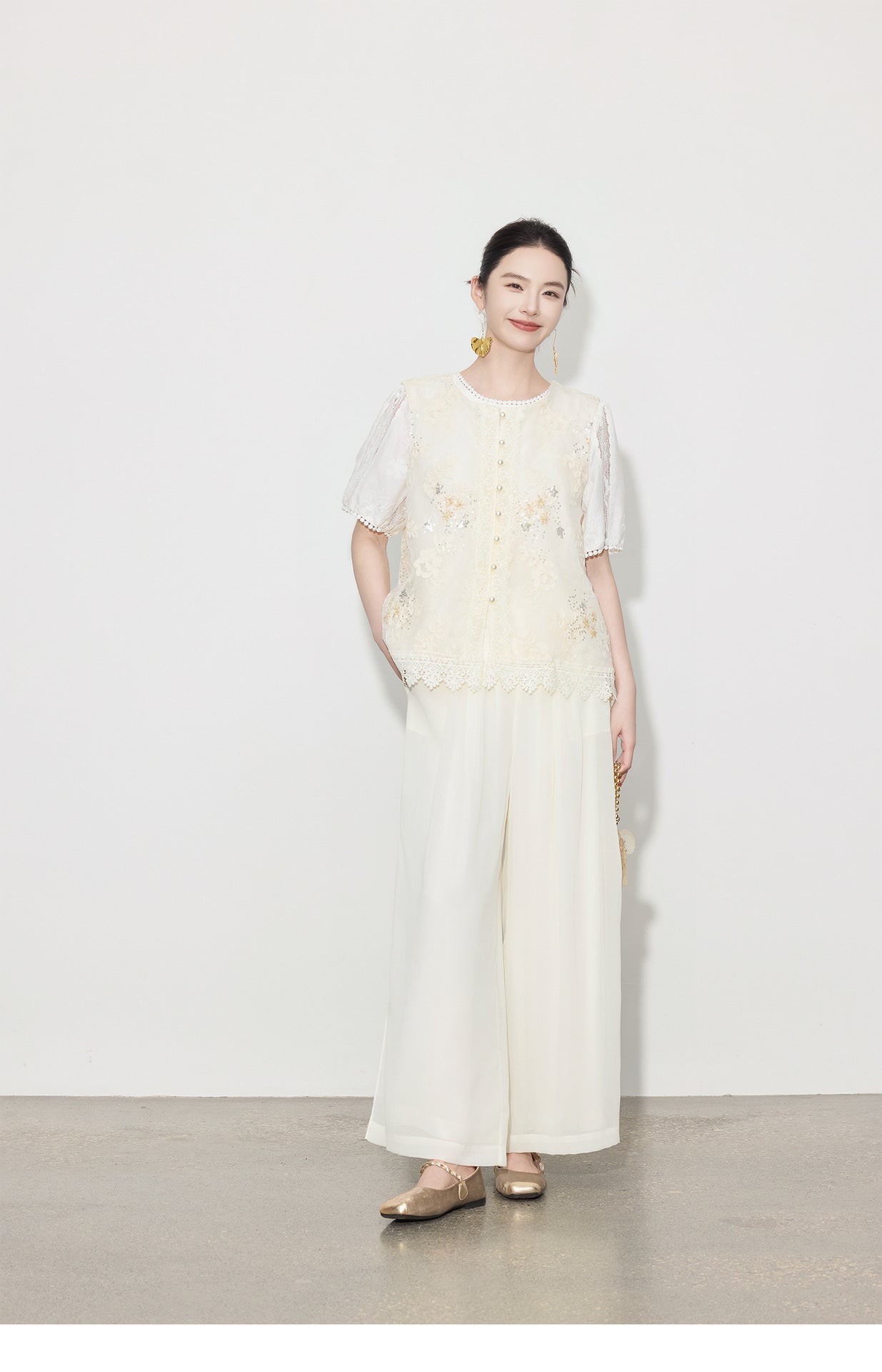 Elegant High-Waist Wide-Leg Summer Pants