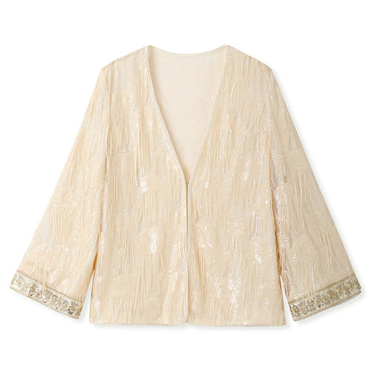 Autumn High-End Embroidered Tassel Cardigan | New Chinese Style Top