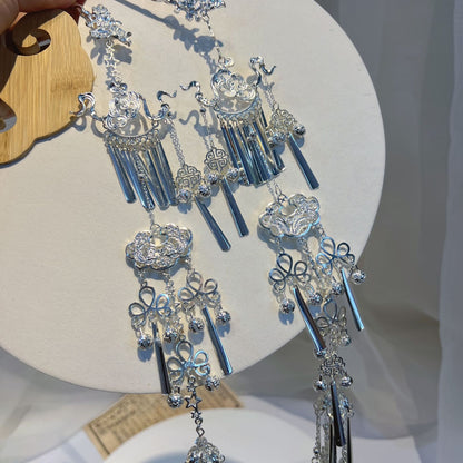 Warring States Robe Hanfu Hair Accessories Qin Han Wei Jin Silver Hairpin