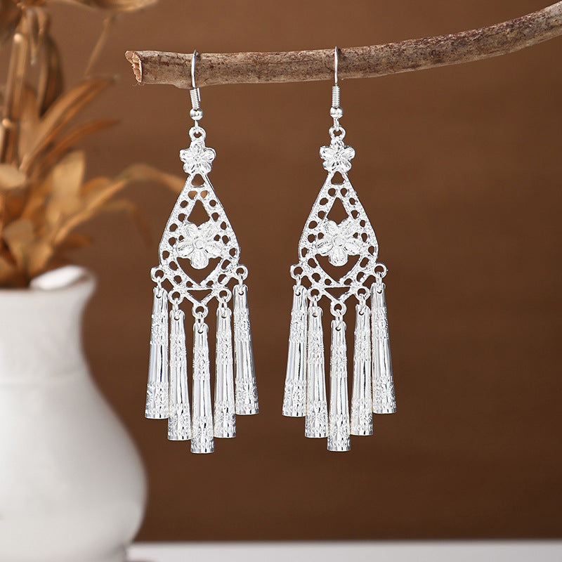 Ancient Style Ethnic Earrings | Elegant Miao Jewelry for Women