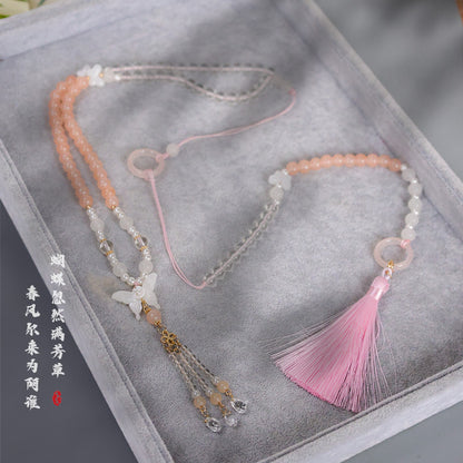 Ancient Costume Hanfu Necklace | Elegant Horse Face Skirt Fresh Jewelry Accessory