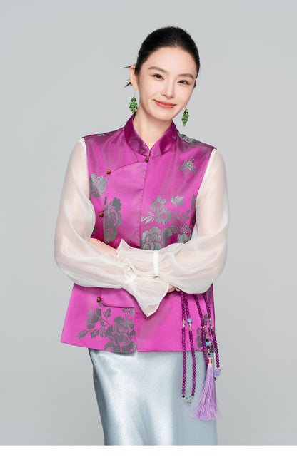 Stylish Jacquard Sleeveless Vest