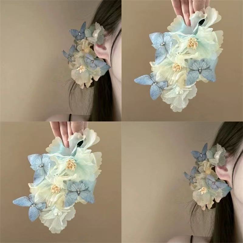 Dreamy Cloud Peony Handmade Silk Flower Hairpin Fairy Hanfu Hair Accessory