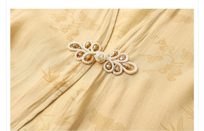 Elegant New Chinese Style High-End Women's Long Sleeve Loose Coat