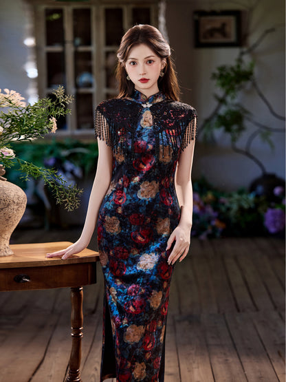 New Chinese Style Cheongsam – Retro Sleeveless Slimming Dress