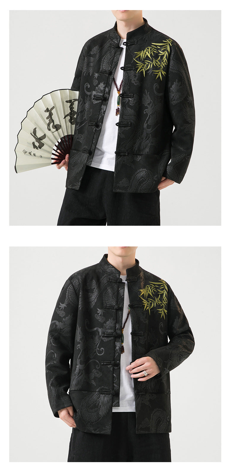 Mens Chinese Tang Suit Retro Hanfu Loose Plus Size Velvet Coat