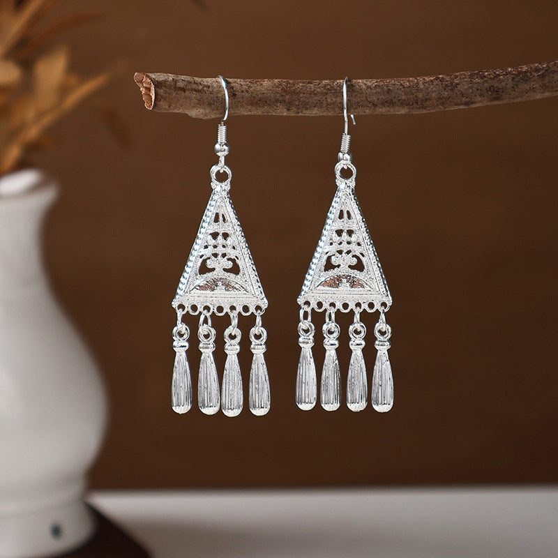 Ancient Style Ethnic Earrings | Elegant Miao Jewelry for Women